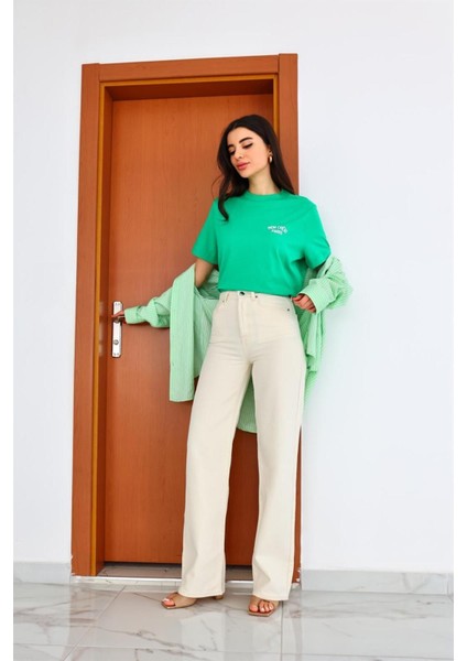 Penolope Kadın Ciel Ekru Palazzo Jean