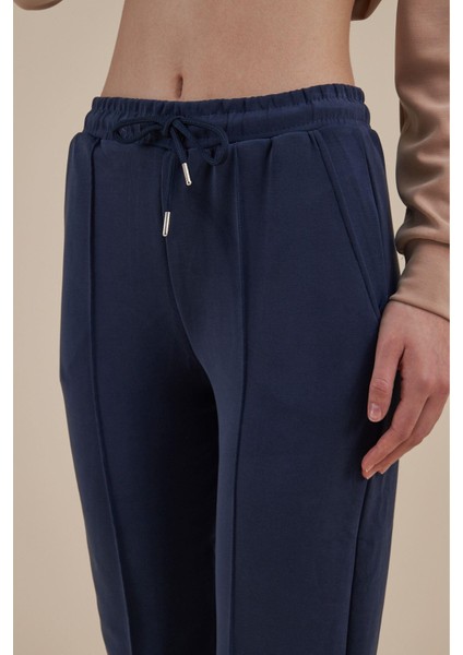 Paçası Lastikli Modal Eşofman Altı-Lacivert indirimleri