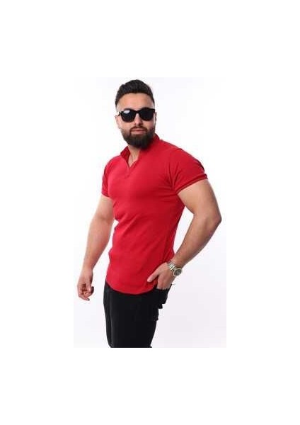 Slim-Fit Hakim Yaka Erkek T-Shirt fiyatları