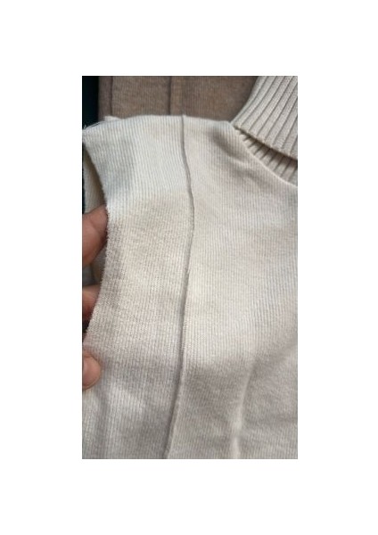 Krem Kaskorse Pamuk Yumusak Dokulu Çima Detayli Bluz fiyatları