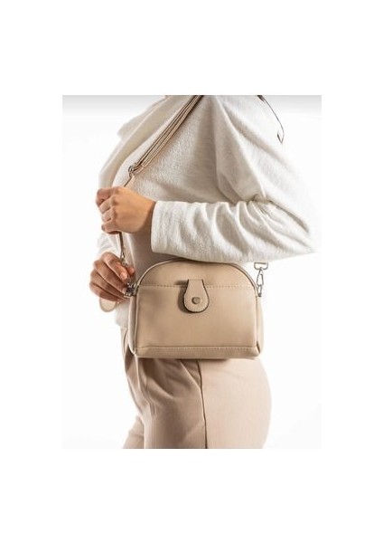 Sanmorris 3 Bölmeli Çapraz Kullanıma Uygun Kadın Omuz Çantası