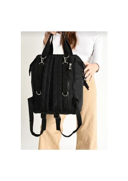 Krınkır Kumaştan Anne Bebek El ve Sırt Çantası Ölçüler 41X26 cm modelleri