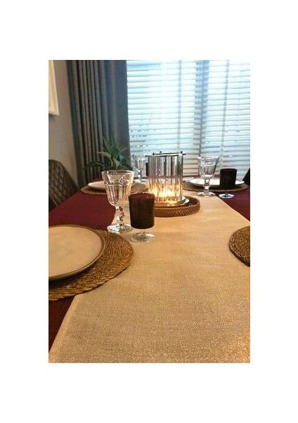 Linen Simli Keten Runner 40 x 155