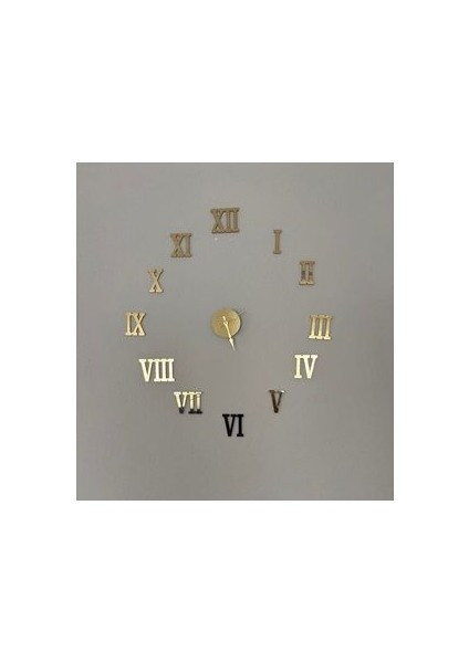 3D Gold Aynalı Roma Rakkamlı Duvar Saati fiyatları