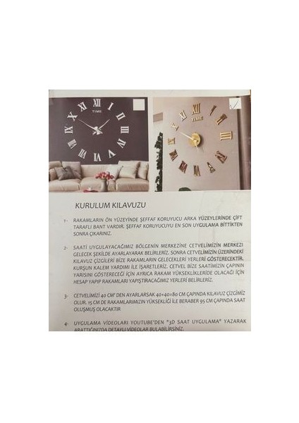 3D Gold Aynalı Roma Rakkamlı Duvar Saati modelleri