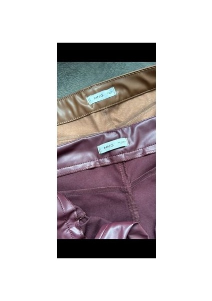 Butikmayamoda Mng Taba/camel Yuksek Bel Yumusak Deri Pantolon modelleri