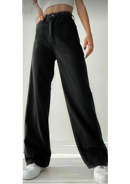2505 Yüksek Bel Boyfrıend(Salaş) Bol Paça Kot Pantolon