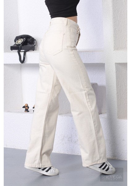 2505 Yüksek Bel Boyfrıend(Salaş) Bol Paça Kot Pantolon modelleri