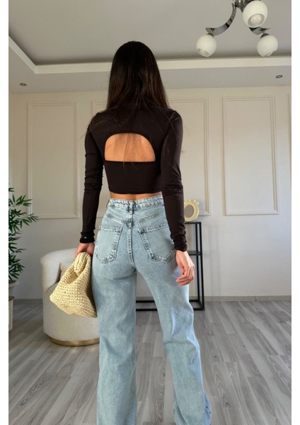 2505 Yüksek Bel Boyfrıend(Salaş) Bol Paça Kot Pantolon fırsatları