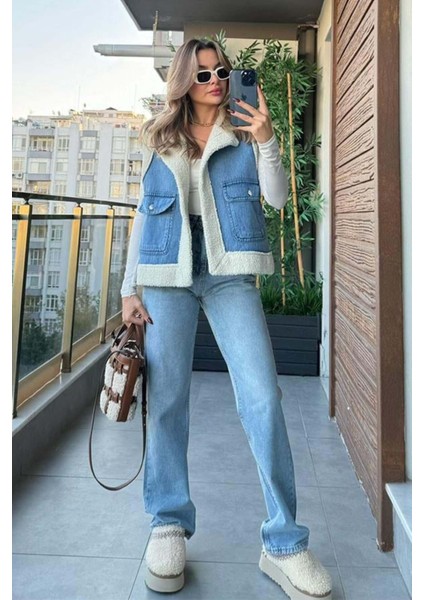 Sorry Yüksek Bel Straight Jean - Lightblue New 2024