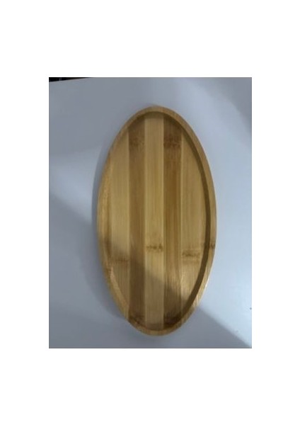 Bambu Oval Sunumluk Cilalı Kalın 29X15 cm