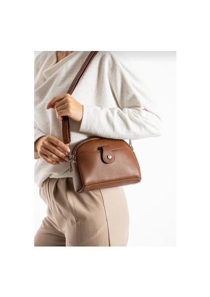 Sanmorris 3 Bölmeli Çapraz Kullanıma Uygun Kadın Omuz Çantası