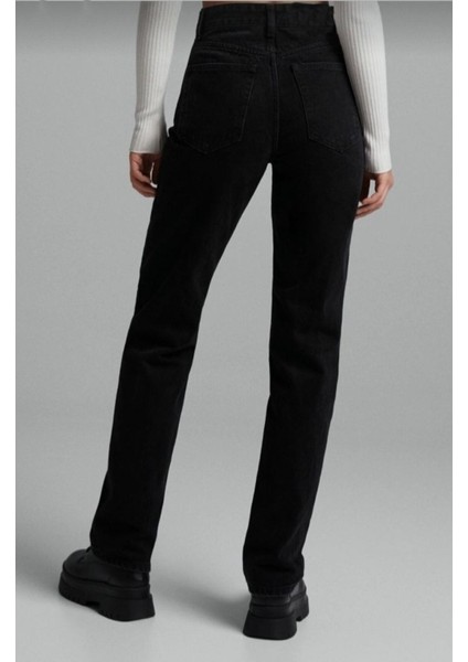 Siyah Straight Fit Jean Kadın Power Likra Kadın Yüksek Bel Toparlayıcı 2024 modelleri