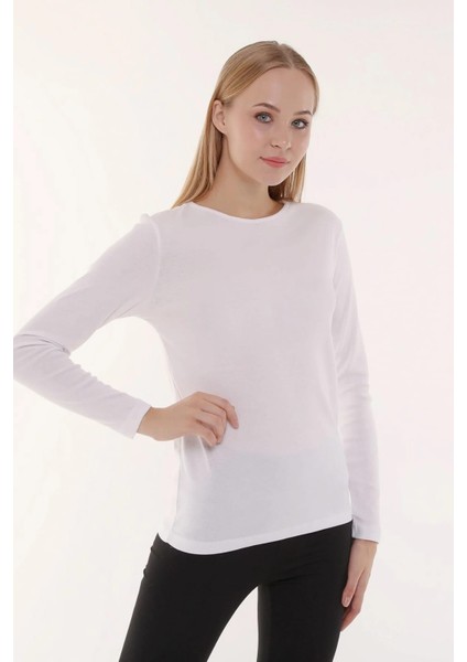 Uzun Kollu Bady Bisiklet Yaka Siyah ve Beyaz Renk modelleri