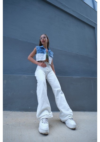 2505 Yüksek Bel Boyfrıend(Salaş) Bol Paça Kot Pantolon