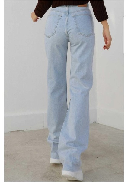 2505 Yüksek Bel Boyfrıend(Salaş) Bol Paça Kot Pantolon fırsatları