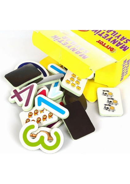 2'li Set Manyetik Mıknatıslı Türkçe - Ingilizce Harfler & Sayılar - Eğitici Alfabe - Sayılar Magnet modelleri