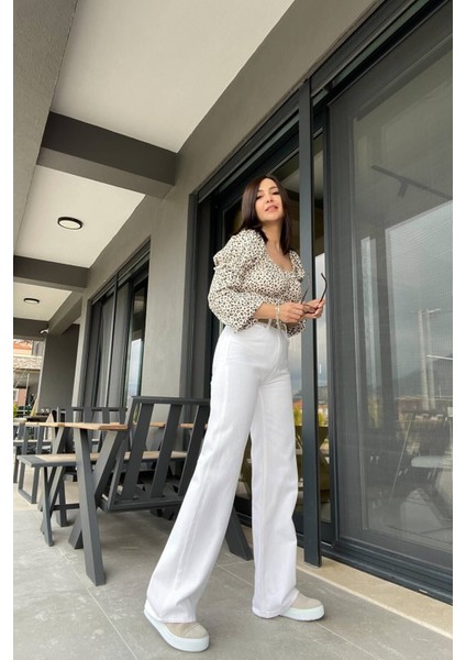 2505 Yüksek Bel Boyfrıend(Salaş) Bol Paça Kot Pantolon