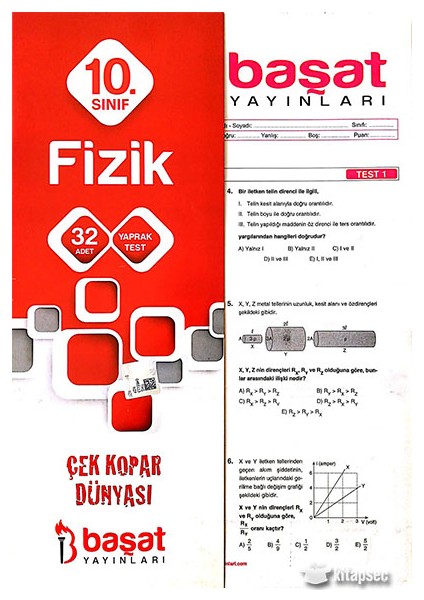 10. Sınıf Fen Liseleri Fizik Konu Anlatımlı + Yaprak Test Hediye