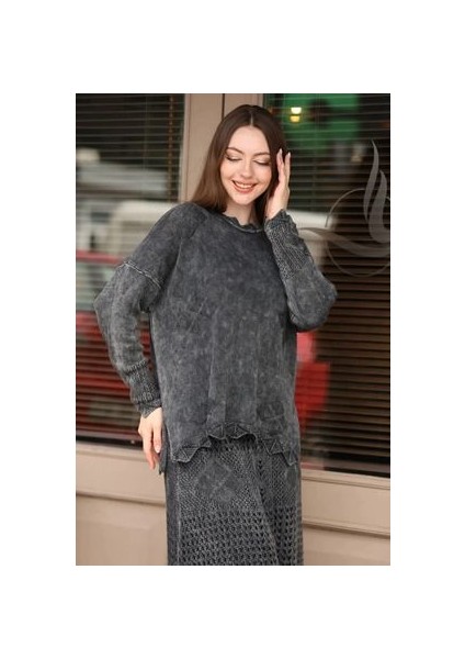 Etnik Bohem Otantik Tarz Antik Yıkama % Yüz Pamuk Standart Beden Etek Tunik Triko Takım