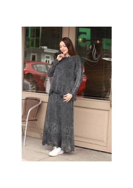 Etnik Bohem Otantik Tarz Antik Yıkama % Yüz Pamuk Standart Beden Etek Tunik Triko Takım modelleri