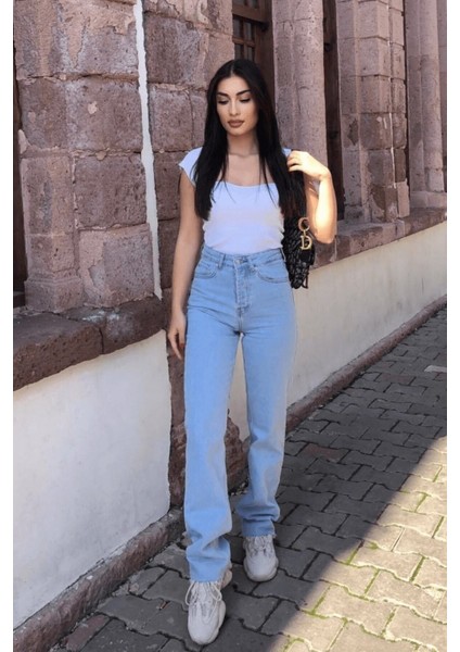 2505 Yüksek Bel Boyfrıend(Salaş) Bol Paça Kot Pantolon fiyatları