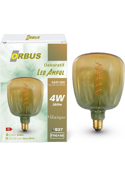 Rustik LED Ampul Yellow To Green E27 4W 2100K 280LM
