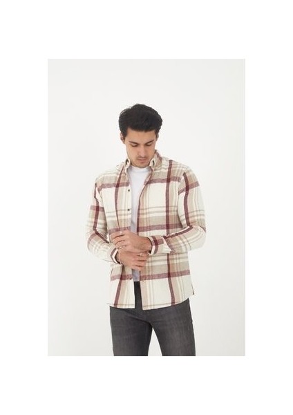 Erkek Slim-Fit Oduncu Gömleği