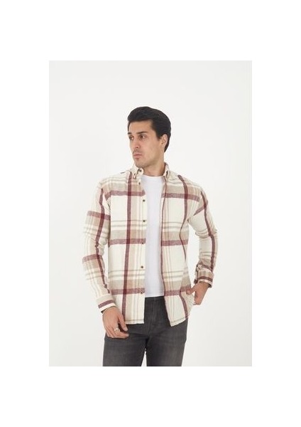 Erkek Slim-Fit Oduncu Gömleği