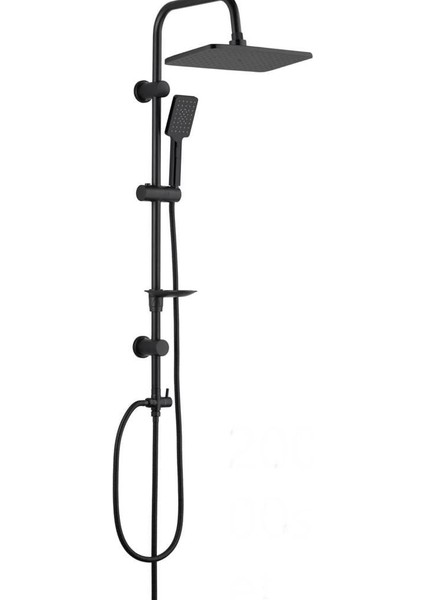 Mirage 400 Siyah Tepe Duş Seti D.132.4.S
