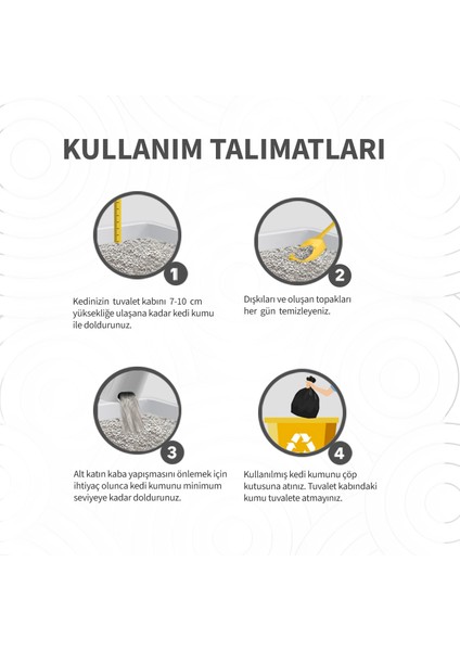 Bebek Pudrası ve Yeşil Elma Kokulu Topaklanan Kedi Kumu Seti 5 Lt x 2 Adet