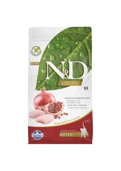 Nd Prime Tahılsız Tavuk ve Narlı Yavru Kedi Maması 1,5kg