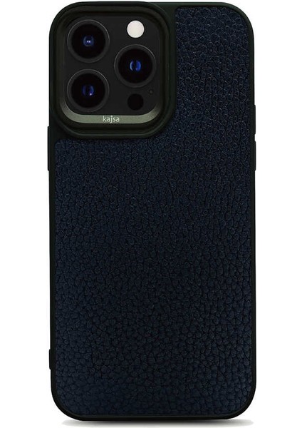 iPhone 14 Pro Kılıf Soft Deri Metal Kamera Çerçeveli ​ Litchi Kapak
