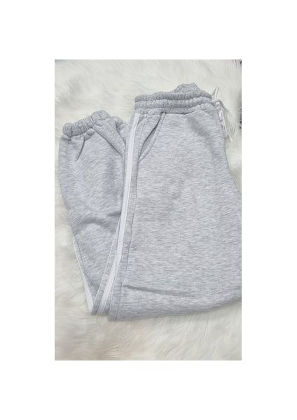 Kadın Üç Iplik Içi Şardonlu Cepli Jogger Eşofman Altı