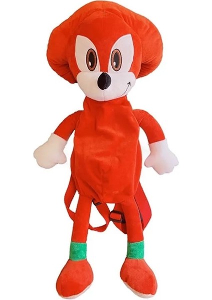 3D Sonic Model Peluş Kirpi Şekil Kısa Peluş Çanta Oyuncak Oyuncak 60 cm