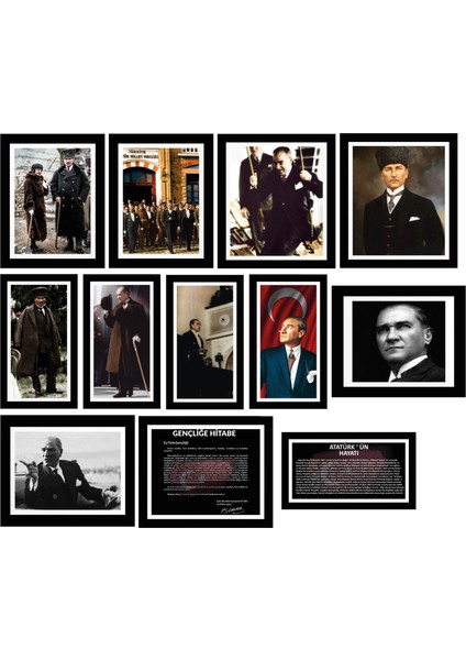 Statik Tutunma Özellikli Tablo - Poster Atatürk (Model- 10) Çeşitli Ölçü 11
