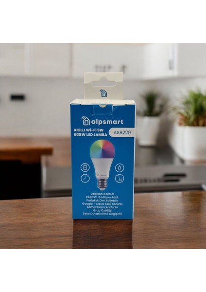 AS8229 CW 3 Lü Set Akıllı Wifi LED Lamba Tuya Destekli Ampül 9W