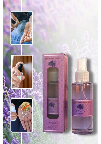 4'lü Sprey Kolonya Set 100 ml Lavanta-Mango-Okyanus-Sandal