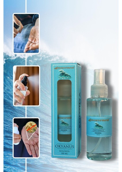 4'lü Sprey Kolonya Set 100 ml Lavanta-Mango-Okyanus-Sandal