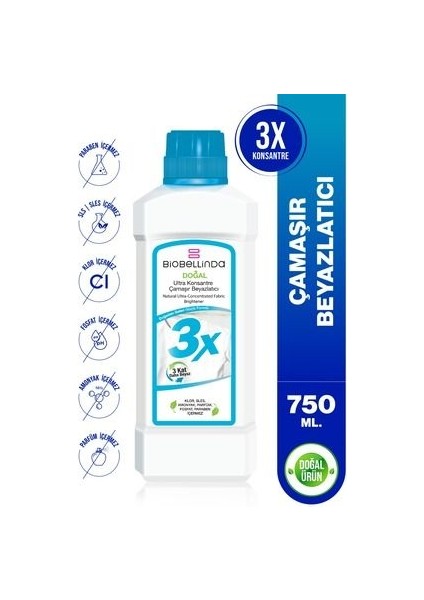 BL02 Biobellinda 3x Ultra Konsantre Çamaşır Beyazlatıcı