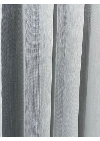 Bambu Hafif Desenli 1'e 2,5 Orta Pileli Tül Perde