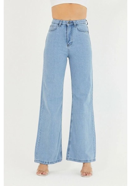 2505 Yüksek Bel Boyfrıend(Salaş) Bol Paça Kot Pantolon modelleri