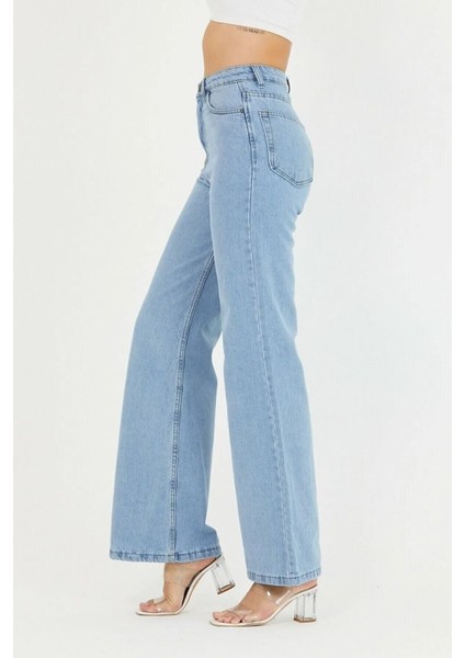 2505 Yüksek Bel Boyfrıend(Salaş) Bol Paça Kot Pantolon indirimleri