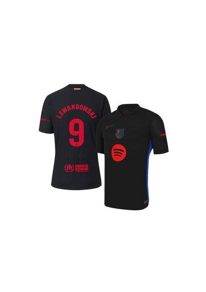 Robert Lewandowski 9 Fc. B.a.r.c.e.l.o.n.a 2024/25 Yeni Sezon Deplasman Forması (Black)