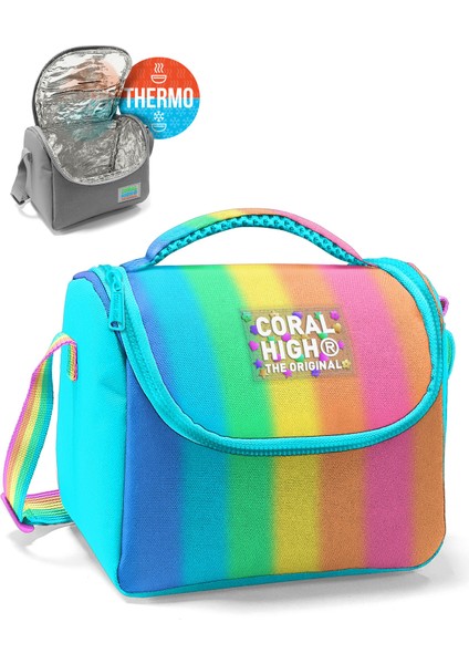 Kids Renkli Çizgili Thermo Beslenme Çantası 22773