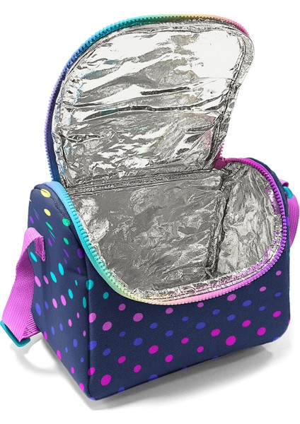Kids Lacivert Renkli Puantiyeli Desenli Thermo Beslenme Çantası 22772 fırsatları