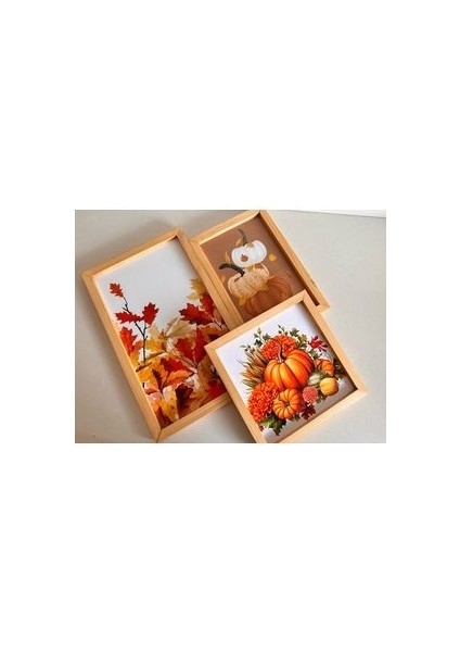 3 Lü Sonbahar Çerçeve Set
