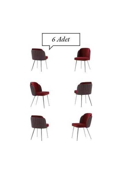 Keşfet Series Sandalye , 6 Adet , Mutfak , Oturma Odası, Salon, Metal Ayak , Çok Amaçlı