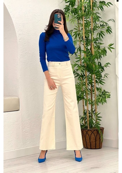 Penolope Kadın Bej Bol Paça Jean 2658 modelleri