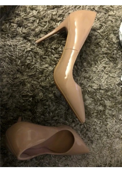 Kadın Nude Ten Rugan 8cm Ince Şeffaf Kapak Topuklu Stiletto Ayakkabı fiyatları